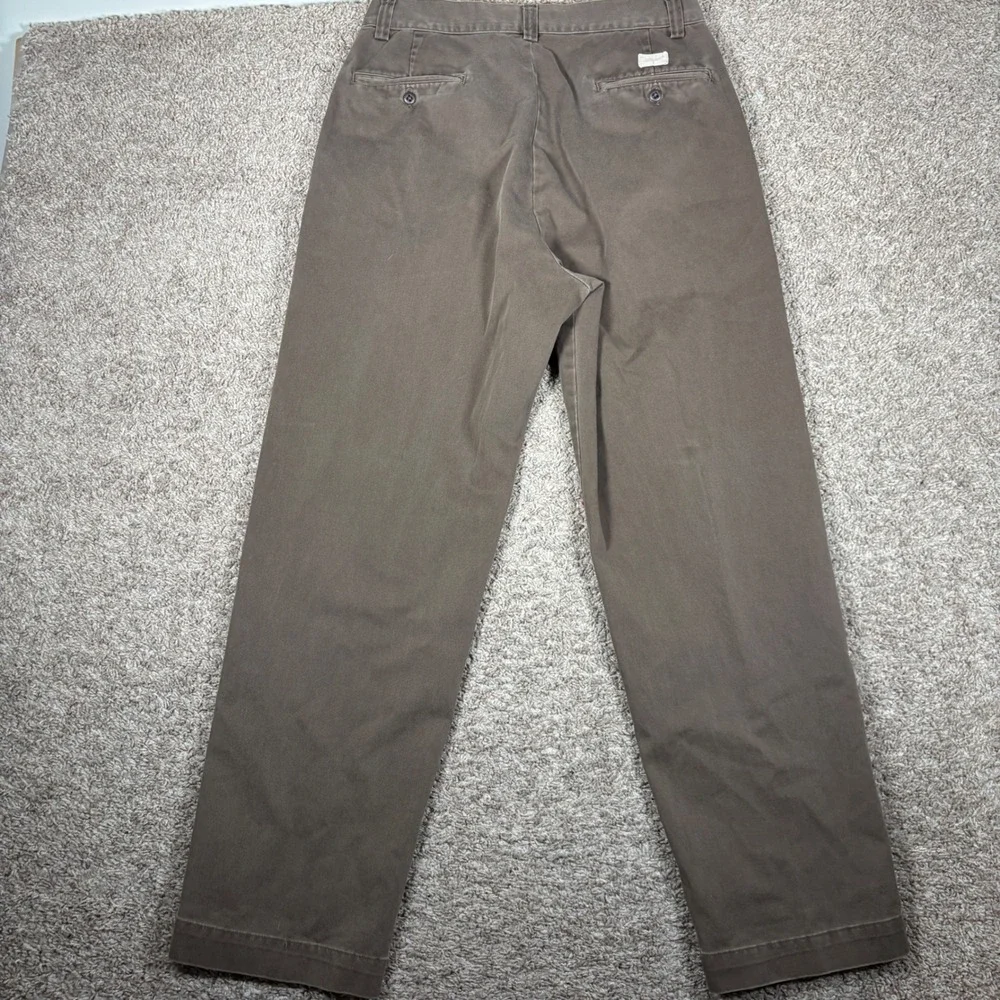 Polo Ralph Lauren Mens Brown Cotton Twill Straight Leg Chino Pants 33x32 Cuffed